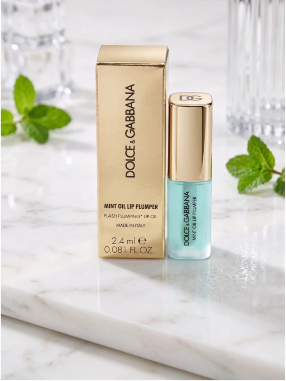 Dolce & Gabbana Mint Oil Lip Plumper 2.4ml Mini Sample New in Box